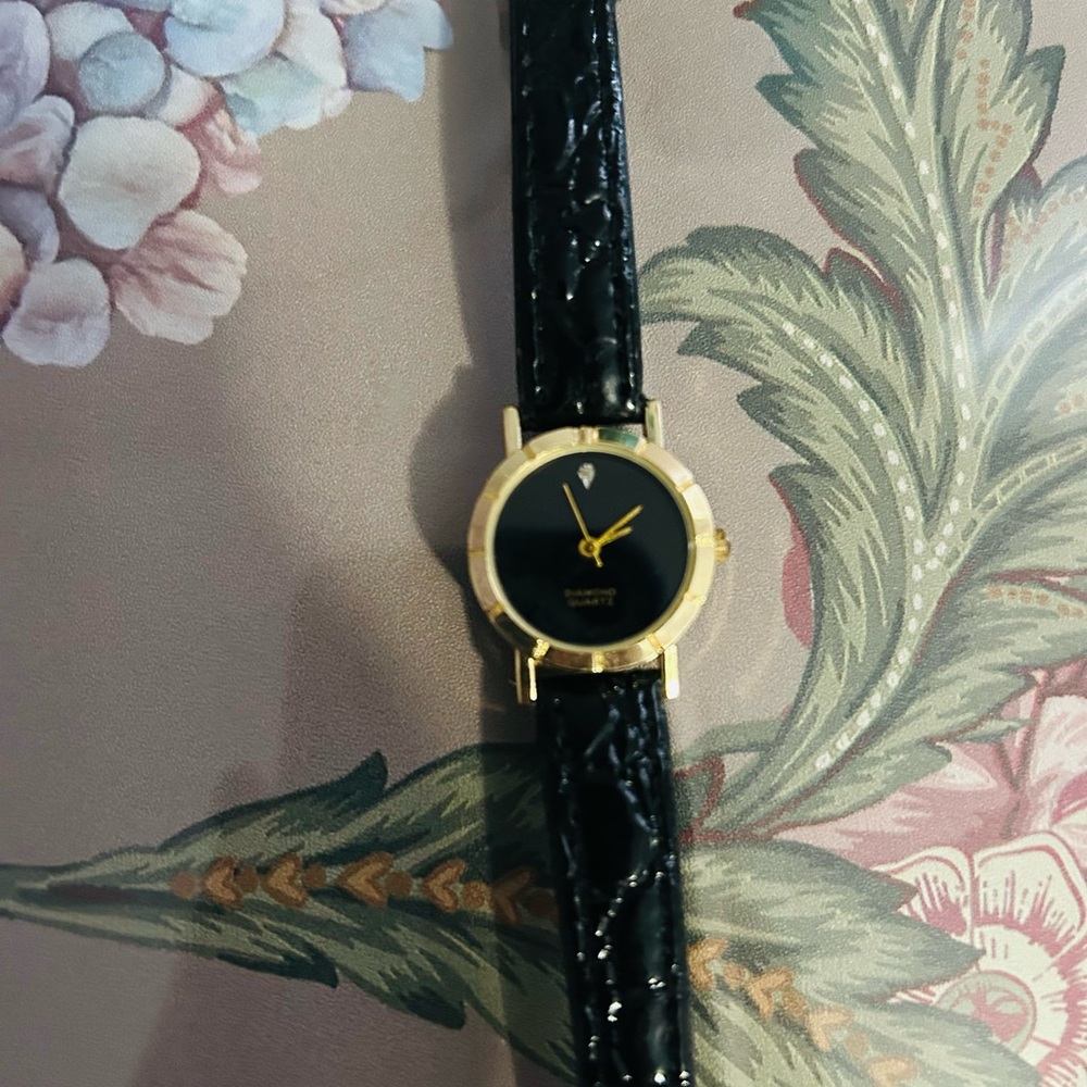 Genuine Diamond Quartz Watch